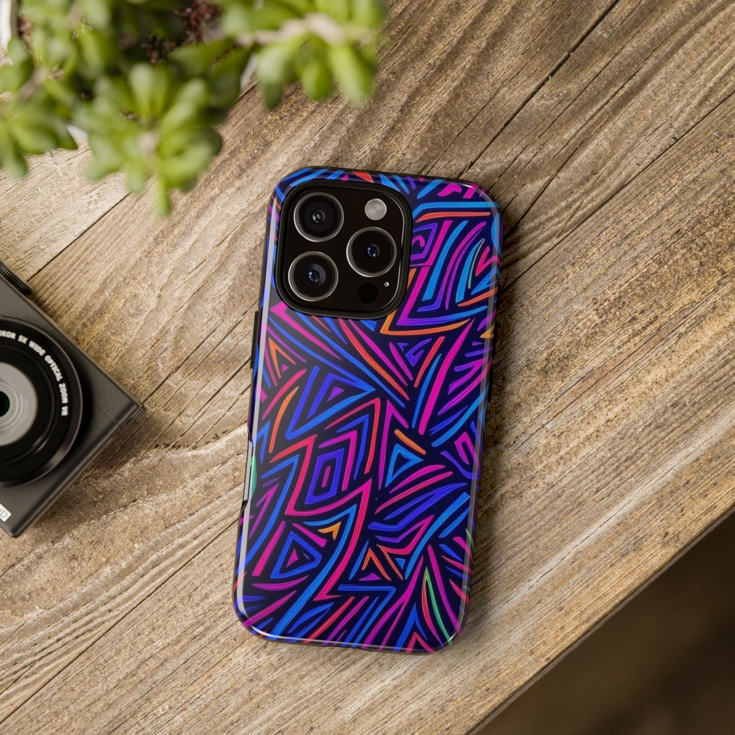Vibrant Phone Case, Funky Design, Durable Phone Cover, Colorful Accessories, Unique Gift for Tech Lovers
