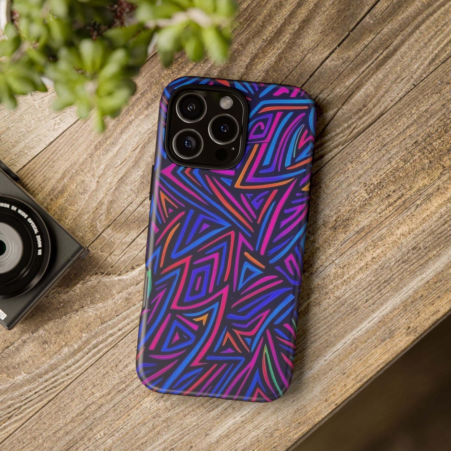 Vibrant Phone Case, Funky Design, Durable Phone Cover, Colorful Accessories, Unique Gift for Tech Lovers