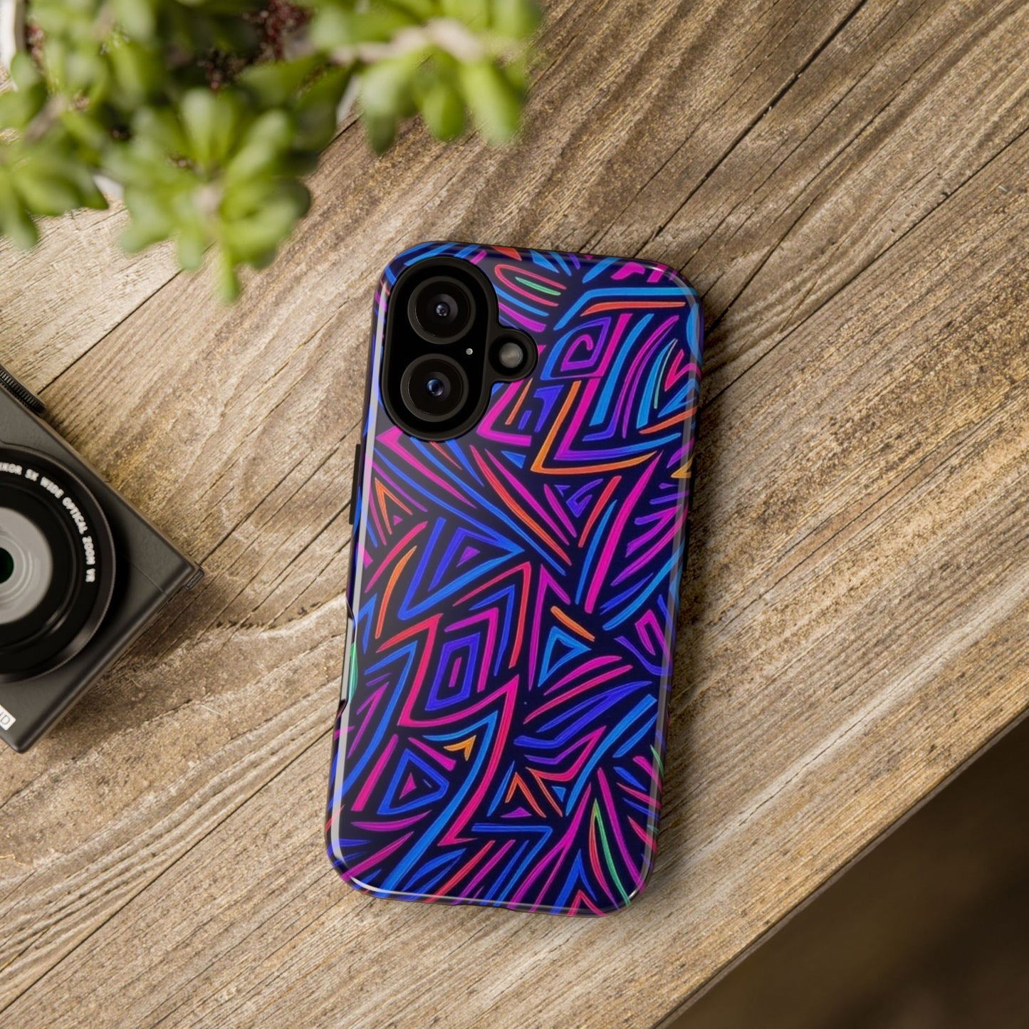 Vibrant Phone Case, Funky Design, Durable Phone Cover, Colorful Accessories, Unique Gift for Tech Lovers