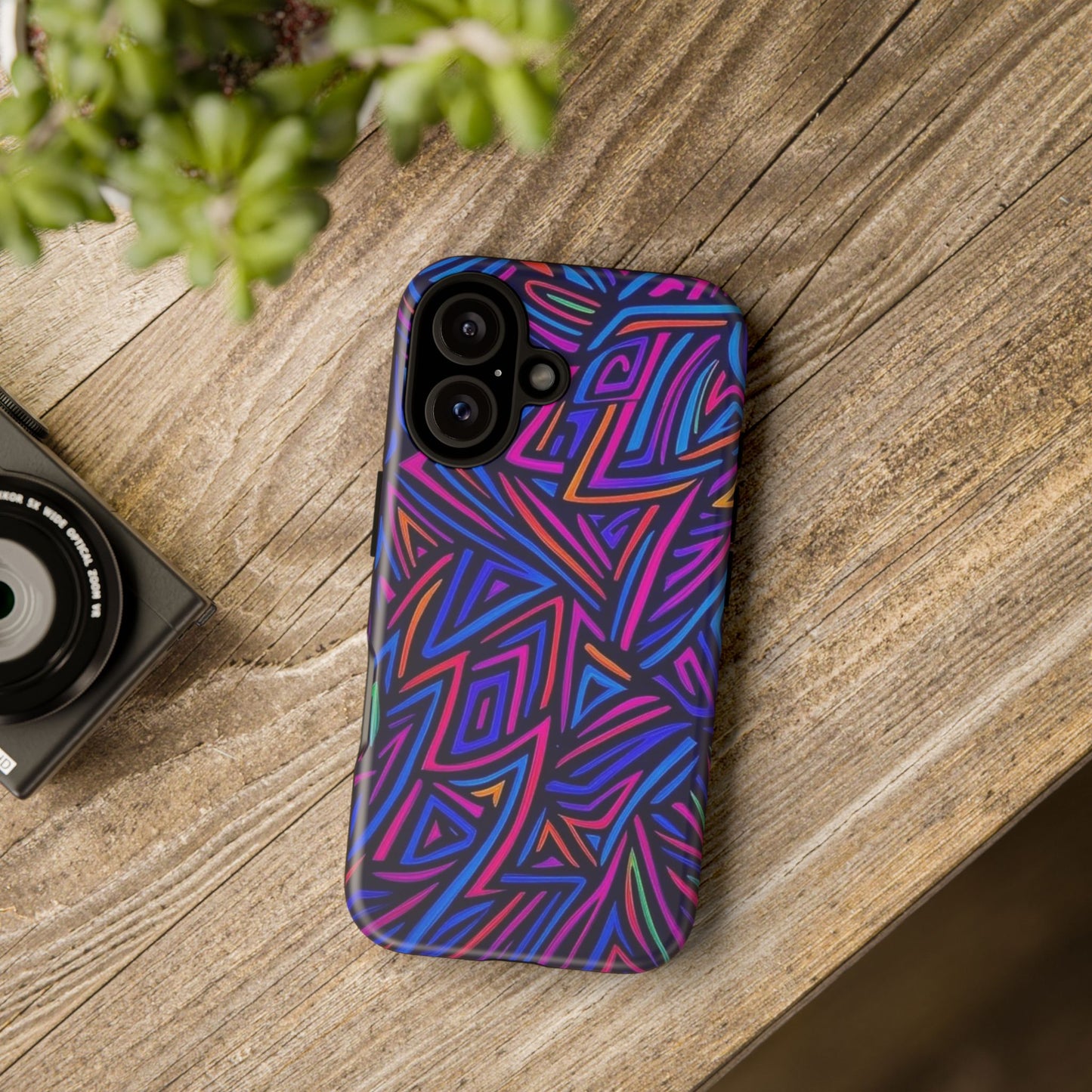 Vibrant Phone Case, Funky Design, Durable Phone Cover, Colorful Accessories, Unique Gift for Tech Lovers