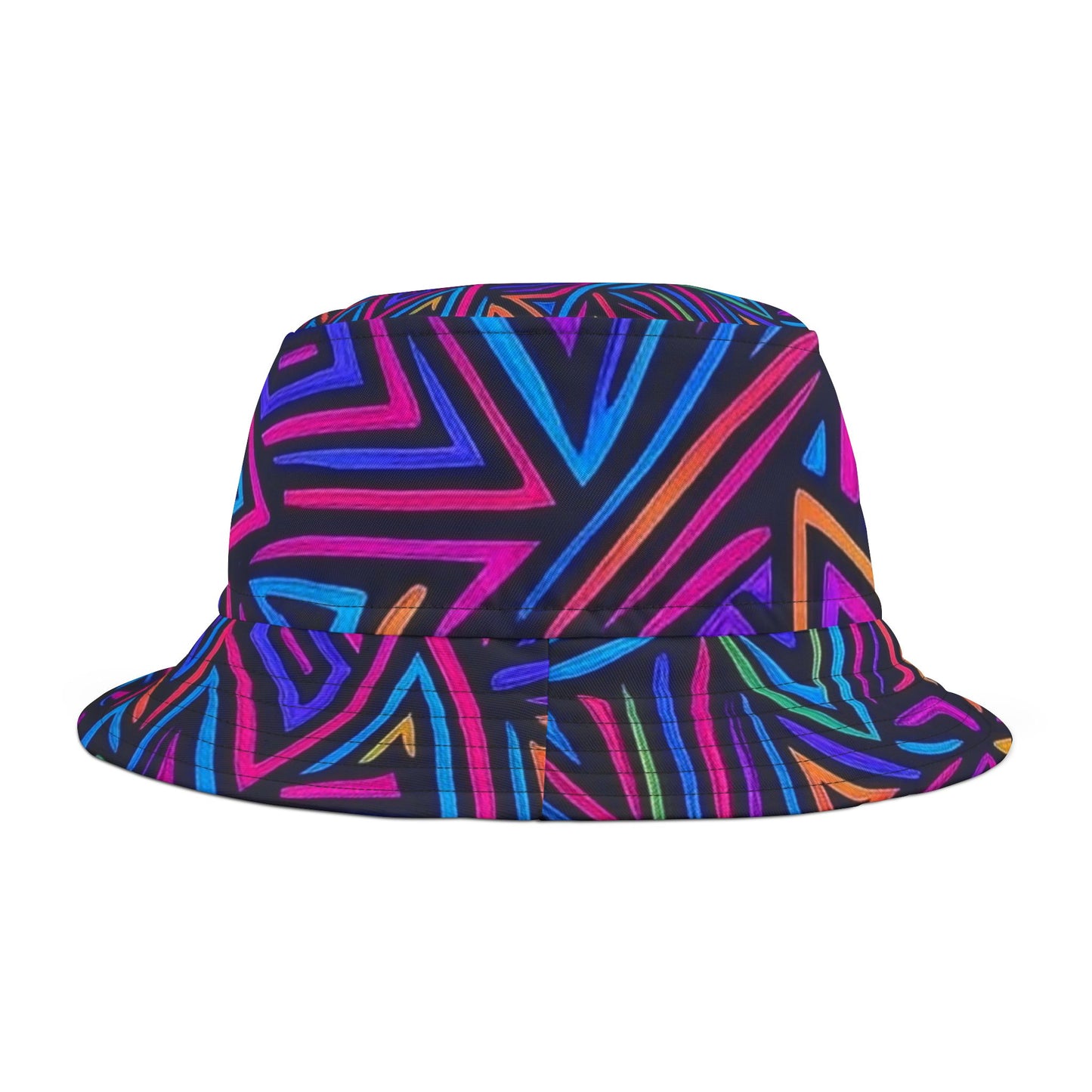 Vibrant Geometric Bucket Hat, Summer Accessory, Festival Hat, UV Protection, Gift for Her
