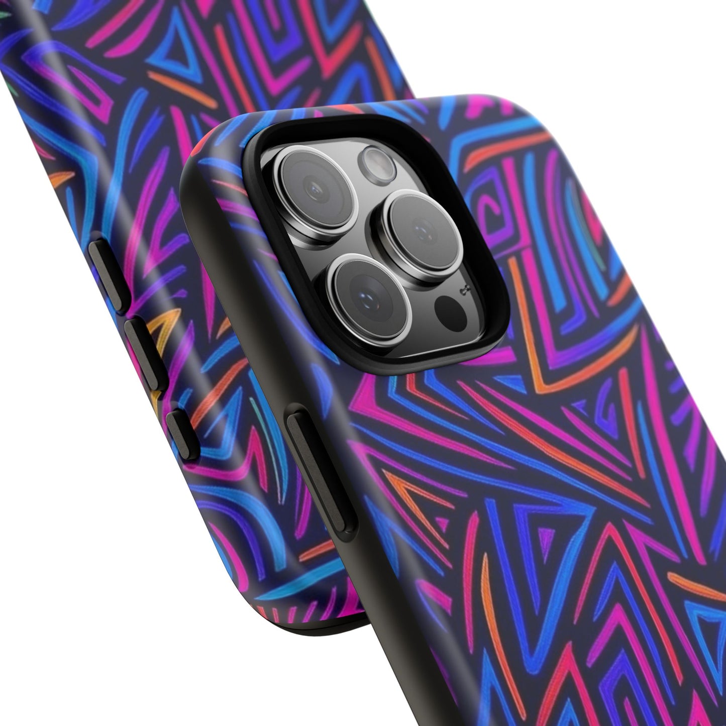 Vibrant Phone Case, Funky Design, Durable Phone Cover, Colorful Accessories, Unique Gift for Tech Lovers