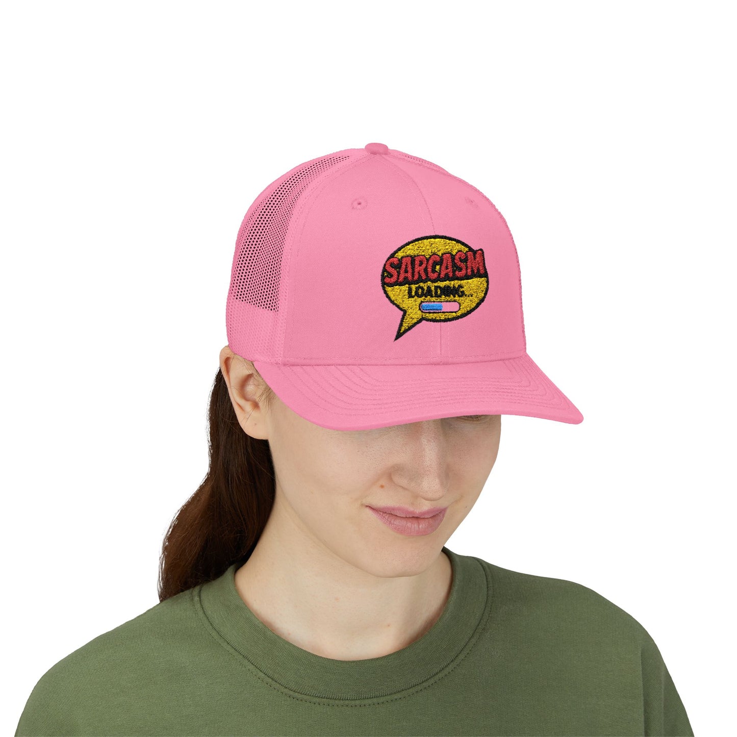 Sarcasm Loading... Snapback Trucker Cap - Funny Hat for Humor Lovers and Gift for Friends