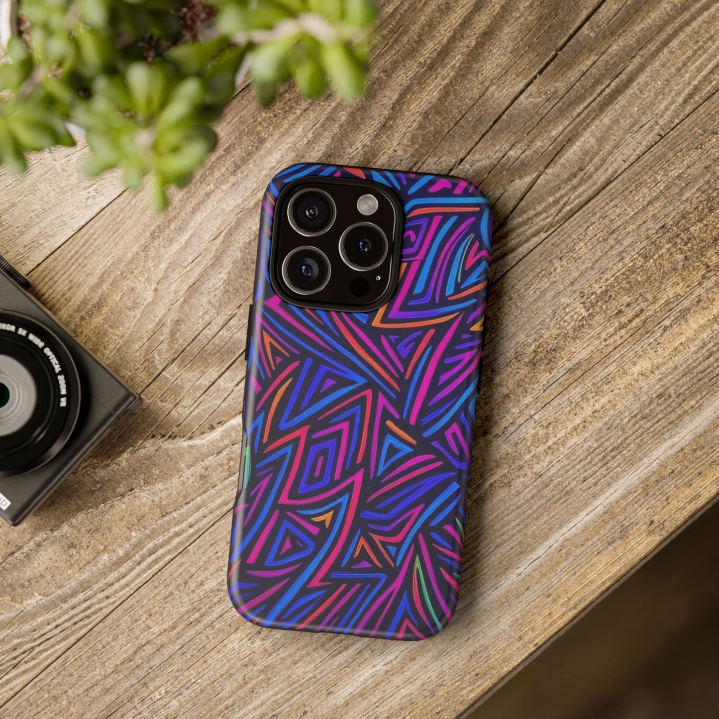Vibrant Phone Case, Funky Design, Durable Phone Cover, Colorful Accessories, Unique Gift for Tech Lovers
