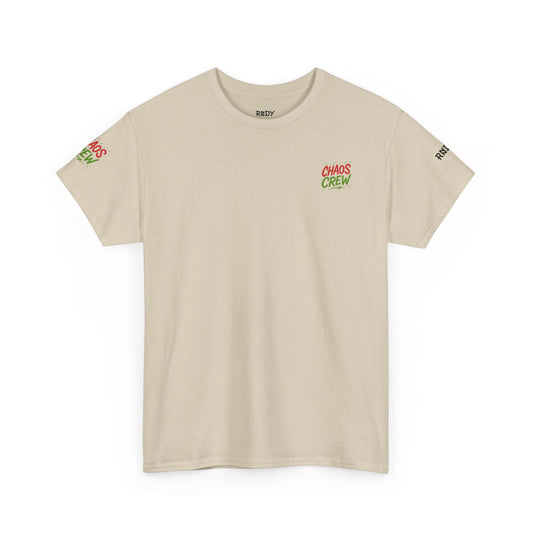 Chaos Crew Unisex Heavy Cotton Tee | Fun Graphic T-Shirt for Group Events, Parties, Celebrations, Gifts, Casual Wear