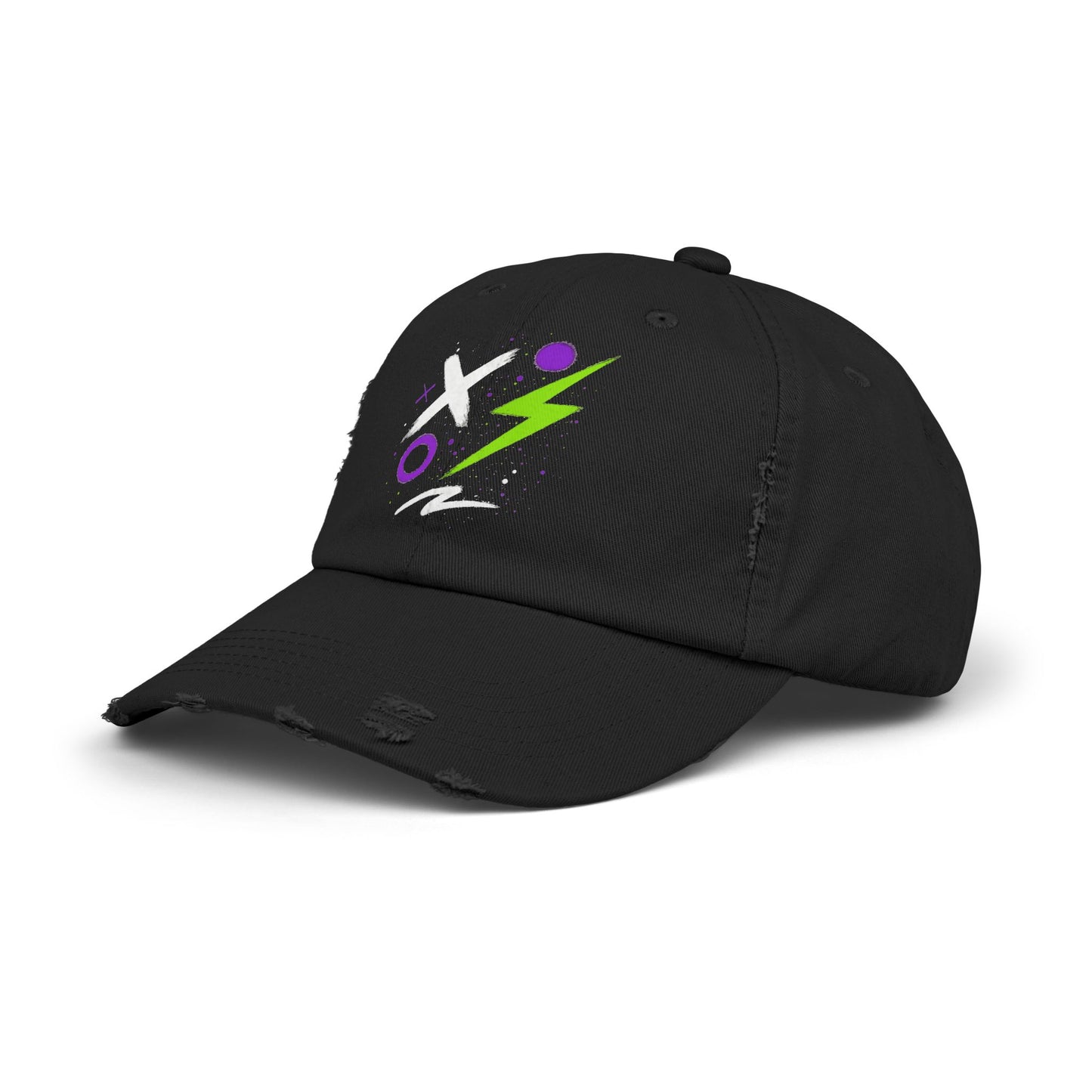 Vibrant Distressed Cap with Edgy Design | Unisex Fashion Hat for Casual Wear, Street Style, Gifts, Festivals, Summer Sunshine