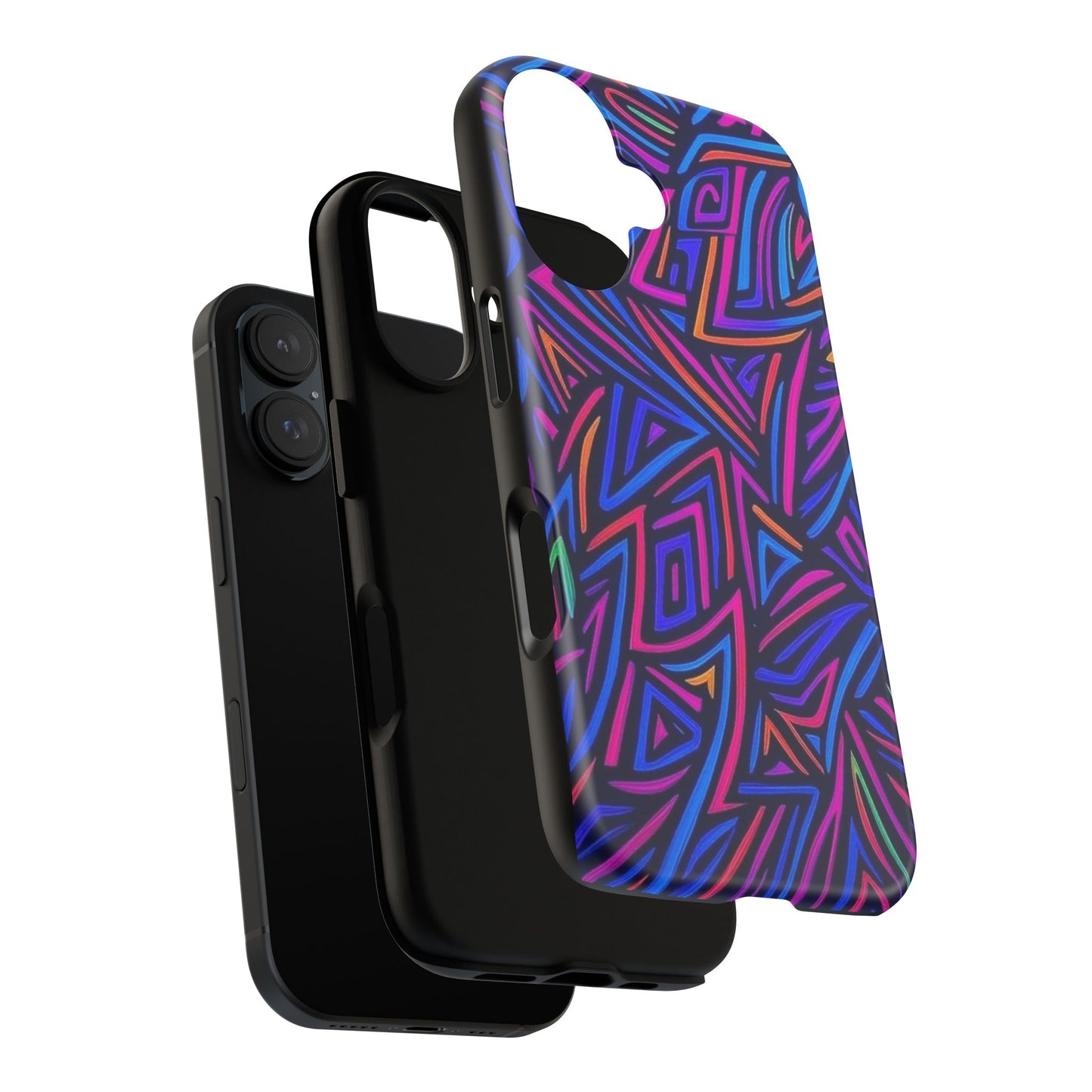 Vibrant Phone Case, Funky Design, Durable Phone Cover, Colorful Accessories, Unique Gift for Tech Lovers