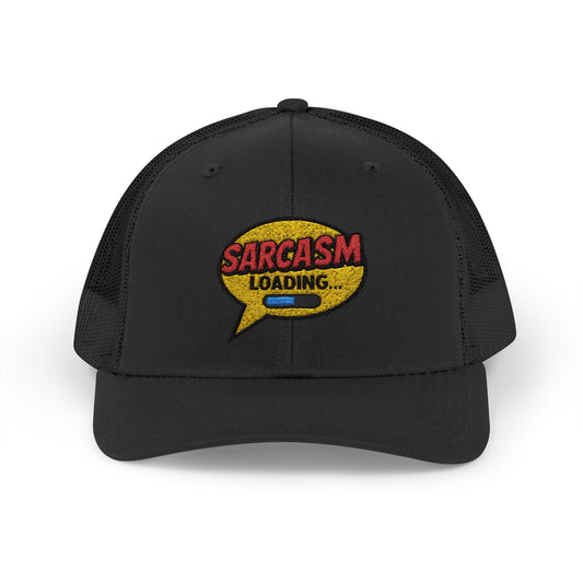 Sarcasm Loading... Snapback Trucker Cap - Funny Hat for Humor Lovers and Gift for Friends