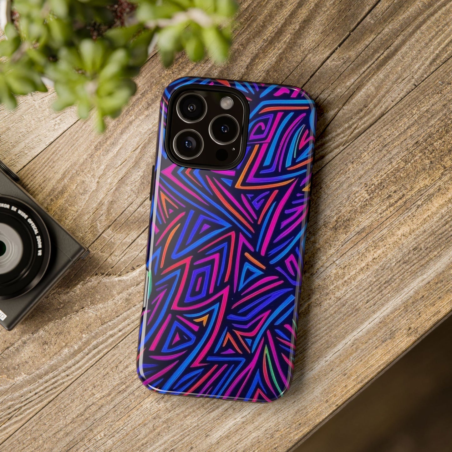 Vibrant Phone Case, Funky Design, Durable Phone Cover, Colorful Accessories, Unique Gift for Tech Lovers