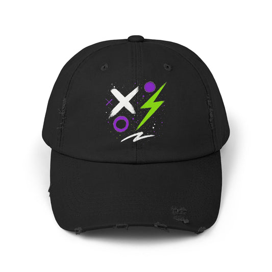 Vibrant Distressed Cap with Edgy Design | Unisex Fashion Hat for Casual Wear, Street Style, Gifts, Festivals, Summer Sunshine